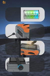 Multifunctional FM/AM Solar Hand-Crank Emergency Radio with 4000mAh Power Bank and Flashlight - Product Image 6