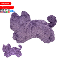 Coussin adorable en forme de veau éléphant personnalisé, tissu en velours bleu, peluche en peluche, jouet simple, coussin géant câlin pour fille et garçon, cadeau