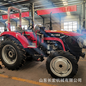 Tracteur à roues 120 CV 4x4 pour usage agricole, moteur diesel rouge, haute productivité - Product Image 2