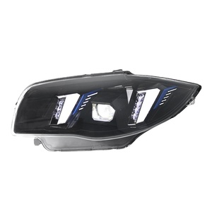 Conjunto de Faros Delanteros Modificados Estilo Fang para BMW Serie 1 E87 04-11, Lente de Luz Diurna LED de Doble Color, Lámpara de 12V, Estilo Fang S Modificado - Product Image 2