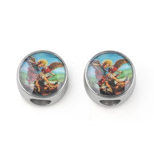 Abalorio Religioso CCB con Agujeros Grandes, Venta al por Mayor a Bajo Precio, Alta Calidad, Patrón de Figuras Católicas, Accesorios para Colgantes - Product Image 3