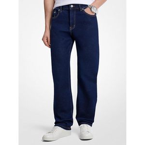 FOXA Jeans à jambe droite pour homme, coupe régulière, en denim extensible, en coton mi-lourd, pour usage décontracté - Product Image 2