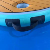 Plateforme flottante gonflable de luxe en PVC Drop Stitch pour bateau d'appoint, accessoires de salon aquatique pour station balnéaire et bar flottant