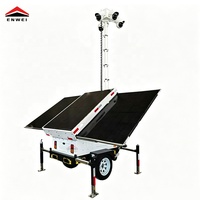 Remorque de surveillance solaire extérieure OEM avec câblage standard américain et prise 7 broches pour zones éloignées