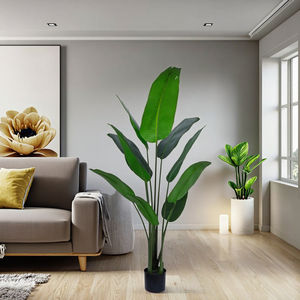 Árboles de plátano bonsái artificiales de 5 pies con maceta de plástico regalo de decoración interior y exterior - Product Image 1