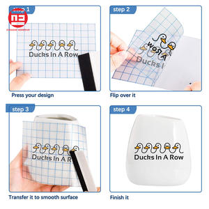 PVC Clear Grid Alignment Abnehmbare Transfer folie Selbst klebende Vinyl-Transfer bandrolle für Abziehbilder - Product Image 3