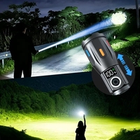 Wason Lampu Laser Putih Jarak Jauh 1000M+ Lumen Tinggi Baru, Gagang Aluminium Alloy Berknurling, Dapat Diisi Ulang USB, Tahan Air IP54, Dapat Disesuaikan