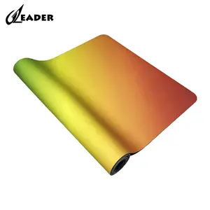 Colore arcobaleno rosso sudore antiscivolo Logo personalizzato stampa servizio albero naturale gomma Pu Yoga Mat