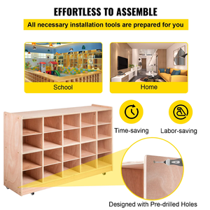 Gabinetes personalizados de fábrica para niños, estante de juguete para niños, estanterías de almacenamiento, organizador, estante de almacenamiento, muebles de guardería de madera - Product Image 5