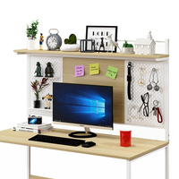 Bureau d'ordinateur d'angle moderne et simple, mobilier de chambre à coucher avec sac de rangement, bureau en bois aggloméré à prix réduit