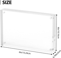 Cadre photo magnétique transparent en acrylique double face pour affichage sur table à domicile, cadeau
