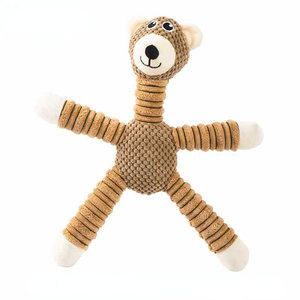 Jouet pour chien en peluche résistant aux morsures, motif animal de dessin animé, avec couineur, interactif, pour animaux de compagnie, vente en gros - Product Image 2