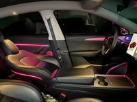 Lumière ambiante Cardoo pour Tesla Model Y 2024, éclairage LED dynamique 64 couleurs pour l'intérieur de la voiture, accessoires de mise à niveau de la lumière du cache-haut-parleur