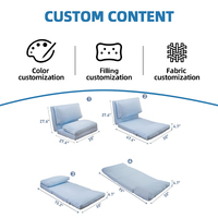 Matelas pliant extra large SUREWALHOME pour bureau et maison, matelas pliable en mousse déchiquetée, matelas de sol pour s'asseoir et dormir