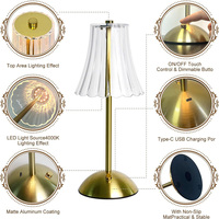 Lampe de bureau LED moderne sans fil Lampe de table LED tactile rechargeable de luxe pour le salon Veilleuse LED