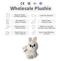 Supplier Pabrik Terverifikasi Boneka Hewan Lucu Super Lembut Bahan Katun Kawaii, Boneka Isi Dakron Serigala Kelinci Rubah, Hadiah Ulang Tahun Natal Anak