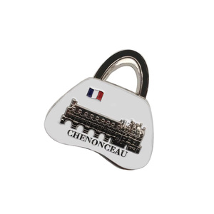 Imán para Refrigerador con Diseño de Bolsa de Metal Esmaltado, Recuerdo de Viaje de Francia, Castillo de Chenonceau - Product Image 3