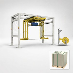 Máquina flejadora rotativa bidireccional de alta resistencia, dispositivo automático de embalaje con marco giratorio para el embalaje de cajas en líneas de empaquetado de fábrica. - Product Image 2