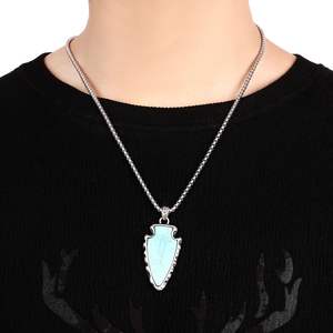 Collar <span class=keywords><strong>de</strong></span> <span class=keywords><strong>Piedra</strong></span> <span class=keywords><strong>Natural</strong></span> Hecho a Mano, Collar <span class=keywords><strong>de</strong></span> Turquesa Blanca <span class=keywords><strong>de</strong></span> Búfalo, Cadena <span class=keywords><strong>de</strong></span> Caja, Collar <span class=keywords><strong>de</strong></span> <span class=keywords><strong>Piedra</strong></span> Natal Cruda - Product Image 6