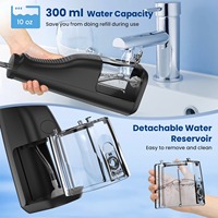 Meilleur irrigateur buccal sans fil portable, nettoyeur dentaire rechargeable 300 ml 120 PSI IPX7