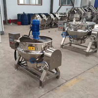 Bouilloire industrielle 100L/200L/300L/400L/500L/800L/1000L à vapeur/gaz/électrique Mélangeur de cuisson Bouilloire