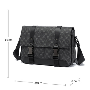 Bolso Bandolera Casual de Cuero PU con Estampado Personalizado para Hombre, Estilo Deportivo, de un Solo Hombro, para Uso Diario al Aire Libre - Product Image 3