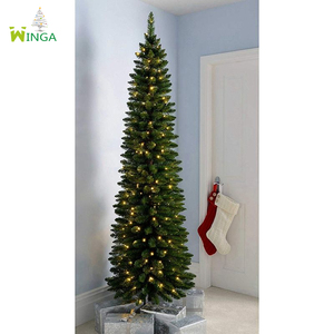 Nouveau design, <span class=keywords><strong>sapin</strong></span> de Noël artificiel LED pré-éclairé, type « crayon », 7 pieds, en <span class=keywords><strong>sapin</strong></span> majestueux, disponible en OEM et échantillon - Product Image 2
