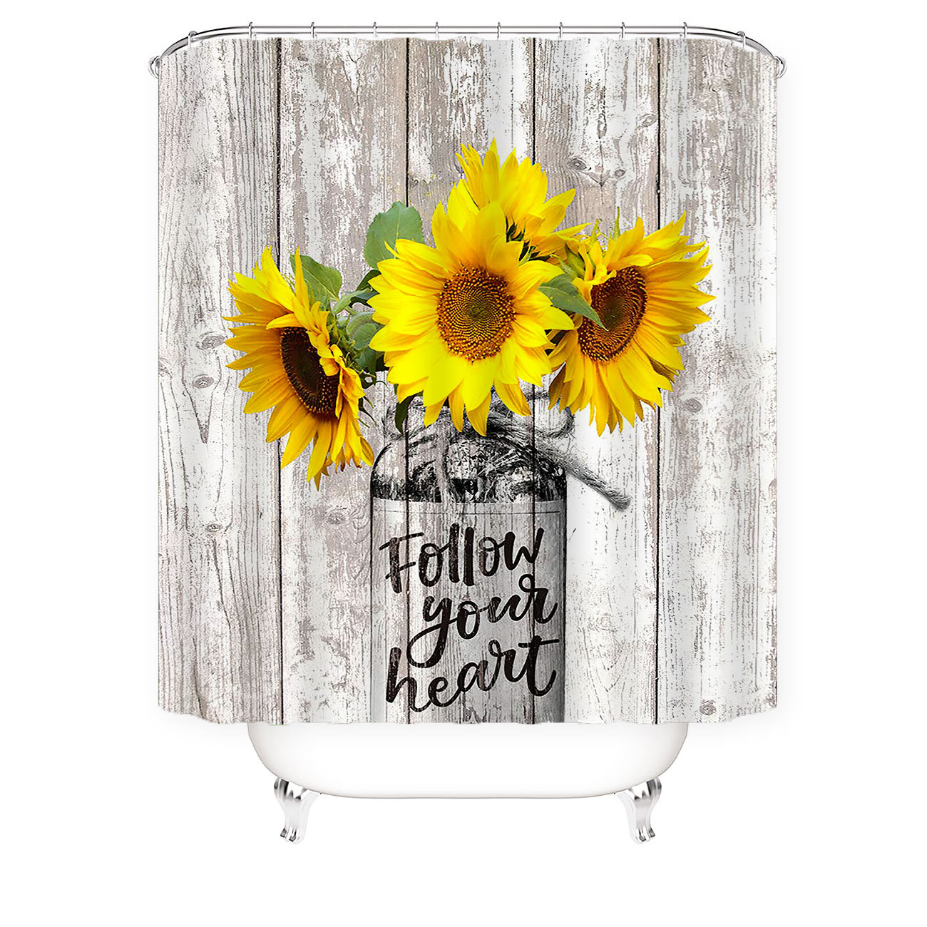 Водонепроницаемый утолщенный полиэстер сухой и влажный разделитель туалета печатная занавеска для душа перегородка дверная занавеска