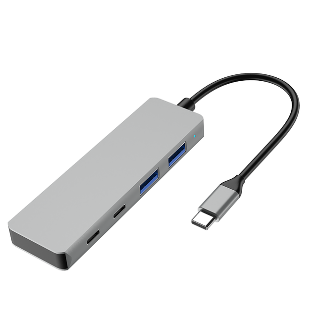 Cheapest 4 in 1 Usb Hubs Docking Station Aluminium Multifunction Adapter Usb-c Hub Adapter for Ipad Monitor