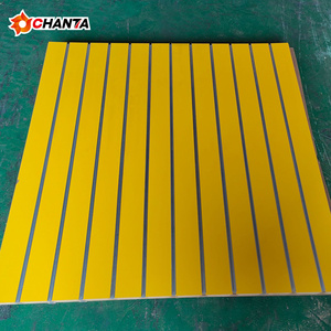 <span class=keywords><strong>Pannello</strong></span> Scanalato 4x8 in <span class=keywords><strong>MDF</strong></span> Melaminico con Barra in Alluminio per Esposizione, <span class=keywords><strong>Pannello</strong></span> Decorativo a Doghe - Product Image 1