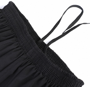 Pantalon court à 7 points en soie glacée de haute qualité pour hommes, trois poches, logo personnalisé, cordon de serrage moyen, à la mode, décontracté, couleur unie - Product Image 2