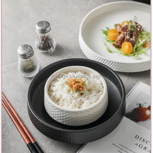 ชุดจานเซรามิกเคลือบรีแอกทีฟ ขอบสีอำพัน สำหรับเสิร์ฟ<span class=keywords><strong>สเต็ก</strong></span> สลัด และทาปาส เหมาะสำหรับร้านอาหาร - Product Image 6