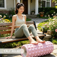 Rodillo de Espuma Multifuncional para Yoga y Fitness, Masajeador de Piernas y Cintura, Alivia el Dolor de Hombros, Brazos y Músculos, para Adultos, Adolescentes y Niños