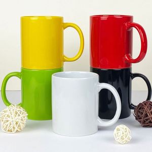 Tasses en céramique unies et simples en gros – Cadeaux promotionnels créatifs pour le bureau - Product Image 1