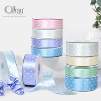 Ruban en satin à pois haute densité, 100 yards/rouleau, pour emballage de pâtisserie et décoration florale