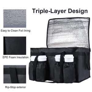 Sac à dos isotherme pour livraison de pizzas à rayures réfléchissantes multicouches, imperméable, boîtes chauffantes pour pizzas, motos - Product Image 3