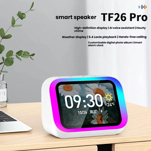 Altavoz Inteligente Inalámbrico Multifuncional con Control por Voz AI, Llamadas Manos Libres, Reproductor <span class=keywords><strong>de</strong></span> Música, Álbum Electrónico, Reloj, Pronóstico del Tiempo y Alarma - Product Image 4