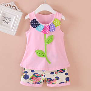 Fournisseurs chinois de vêtements d'été pour bébés filles, ensembles en gros - Product Image 4