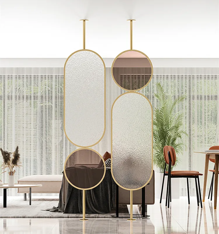 Custom Nordic light luxury wrought iron screen partition decorative screen partition wall