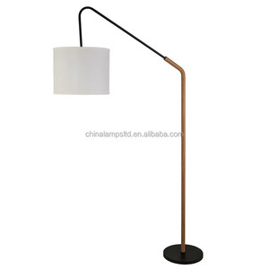 Lampes de sol modernes minimalistes pour hôtel, bronze foncé, abat-jour en lin blanc, source lumineuse LED, corps en fer, base E26, certifiées ETL pour bureau - Product Image 5