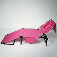 Chaise longue pliable portable pour piscine extérieure, chaise de plage, chaise de bronzage en métal avec trous pour le visage et les bras, réglable