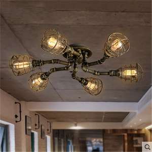 Candelabro de estilo nórdico Sputnik Design Loft Industrial Light Luiggi Matt Black Steam Punk Lámpara de techo - Product Image 5