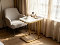 Table d'appoint en bois moderne extensible de petite taille, sélectionnée soigneusement, pour la maison, le balcon, le canapé, le chevet ou comme table basse