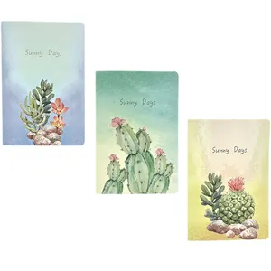 3 Packs as a Set Exercise Book with Beautiful Color Printing Notebook Journal for School - Desert Plant