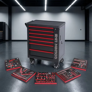 Armoire à outils robuste de 30 pouces à 7 tiroirs verrouillables avec 319 pièces d'outillage manuel pour garage, atelier de réparation automobile, support OEM ODM GL330 - Product Image 4