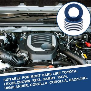 Rondelles de bouchon de vidange de carter d'huile automobile 20 mm bleues norme JIS pour véhicules Toyota Lexus, numéro de pièce 9043012031 - Product Image 2