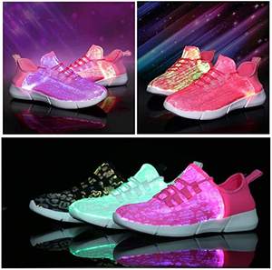 Stock Intermitente Festivales Fiesta Baile Hombres Fibra óptica LED Zapatos Zapatillas iluminadas Zapatos luminosos Niños Led Zapatos con USB - Product Image 2