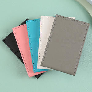 Espejo cosmético grande de <span class=keywords><strong>cuero</strong></span> <span class=keywords><strong>PU</strong></span> de fábrica original, soporte de escritorio personalizado, espejo de maquillaje, espejo compacto decorativo - Product Image 5