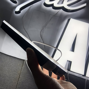 Lettres miniatures rétroéclairées MACCAN, vente chaude, enseigne LED extérieure, matériau acrylique pour l'affichage d'enseignes <span class=keywords><strong>de</strong></span> magasin et la publicité automobile - Product Image 5