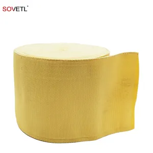 Manufacturer Custom Aramid Strap Width 100mm High Temperature Resistant Oil Mine Tubing Aramid Webbing For Pipeline Wrapping